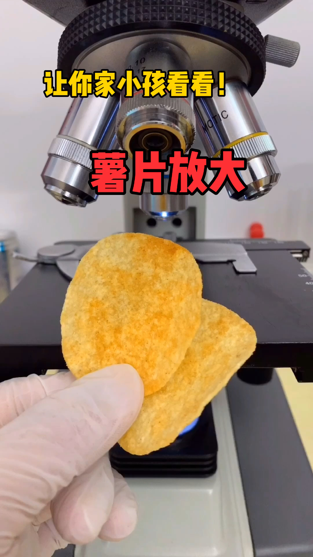 薯片放大!让你家孩子看看!