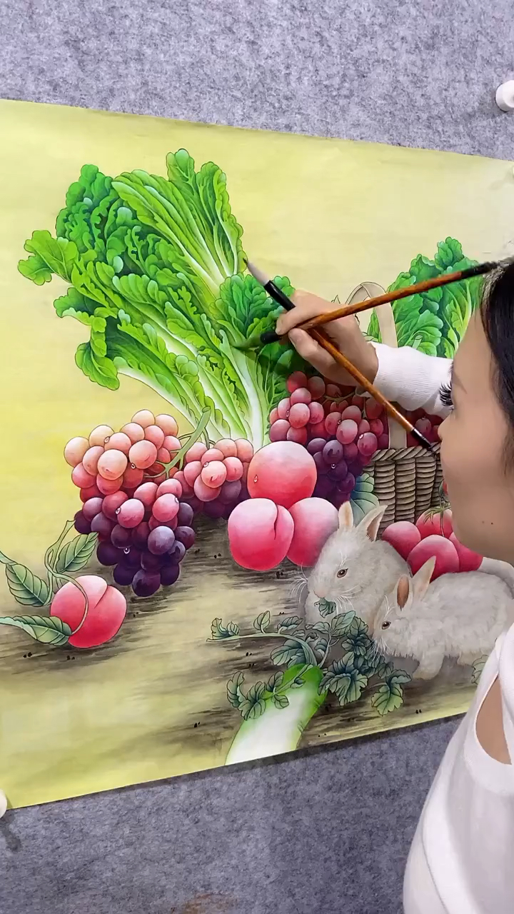 白菜意为“百财”有聚财,发财,招财,百财聚来的蕴意。