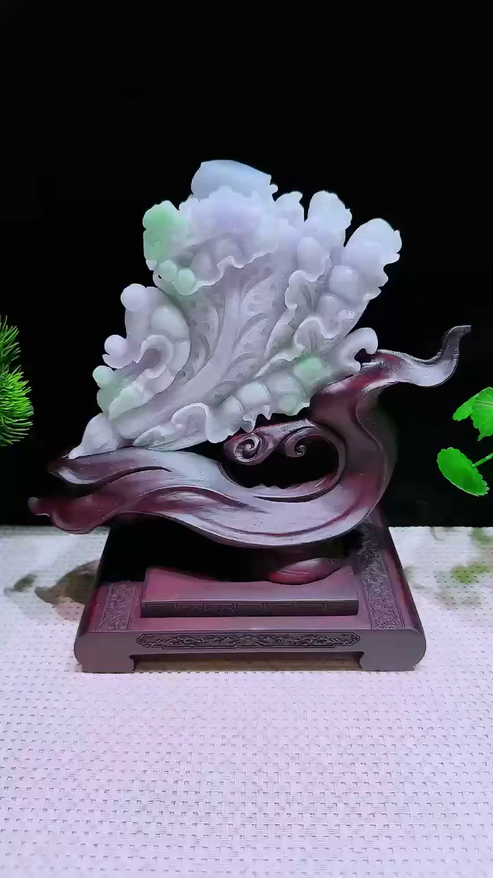 翡翠白菜摆件 送人佳品