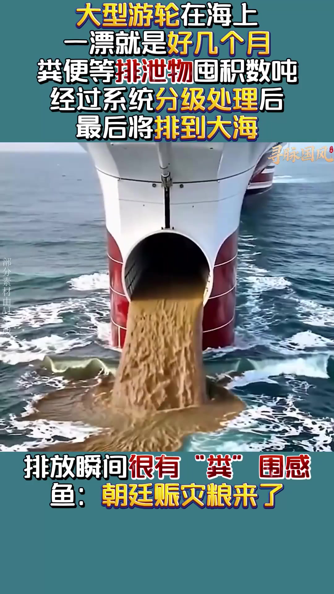 豪华游轮在海上漂泊,囤积好几个月的排泄物,最后怎么处理?