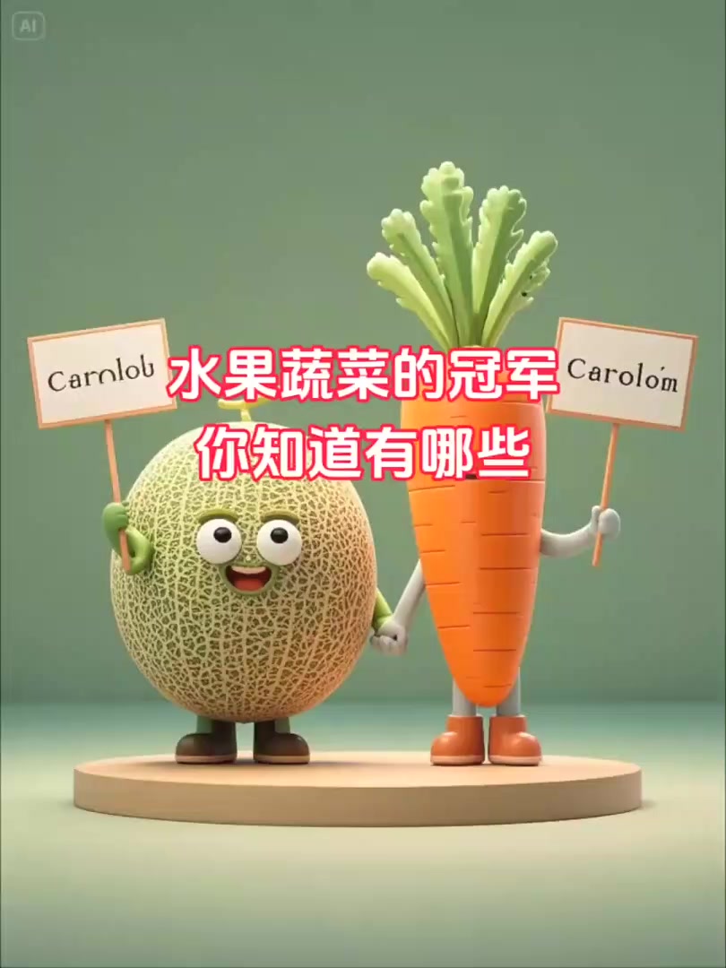 水果蔬菜的冠军,你知道那些呢