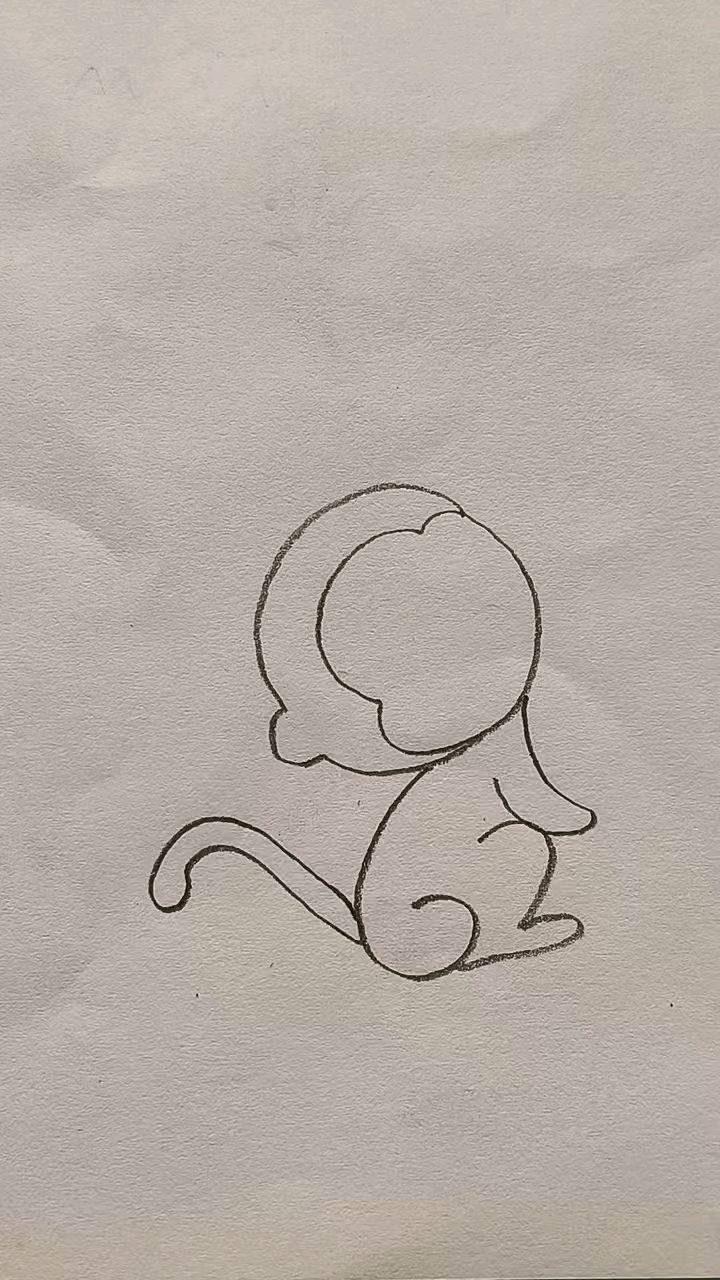 可爱的小猴子简笔画