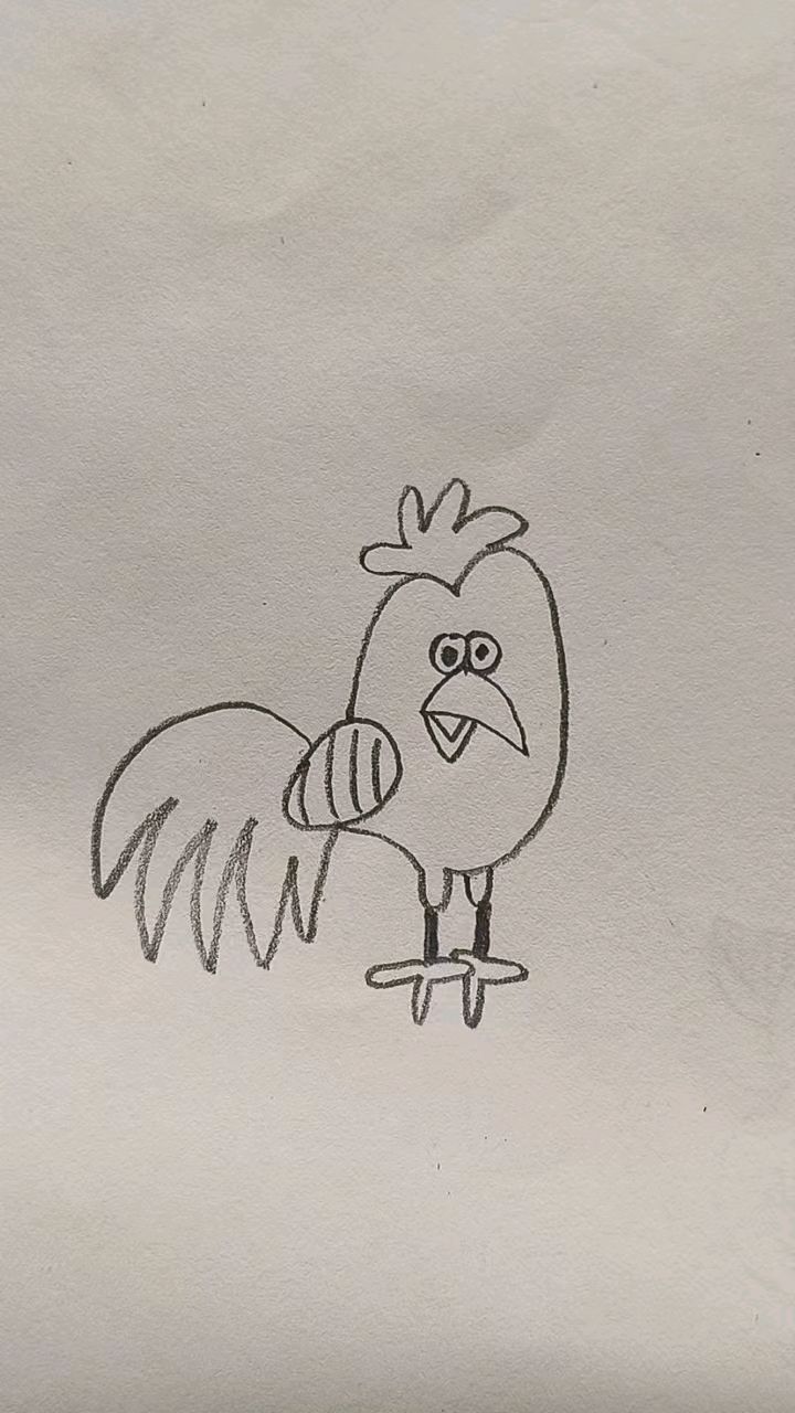 可爱的小鸡简笔画