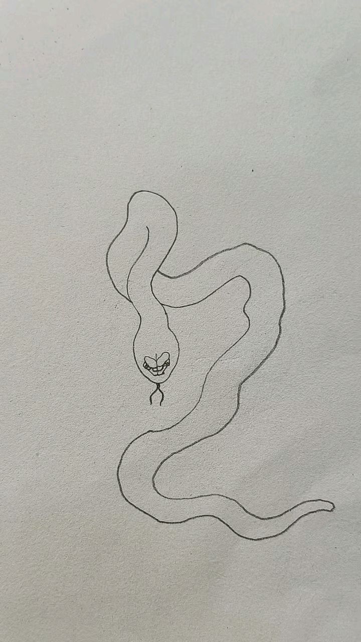 超霸气的蛇简笔画