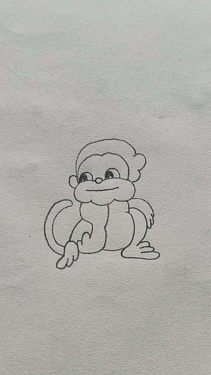 可爱的小猴子简笔画