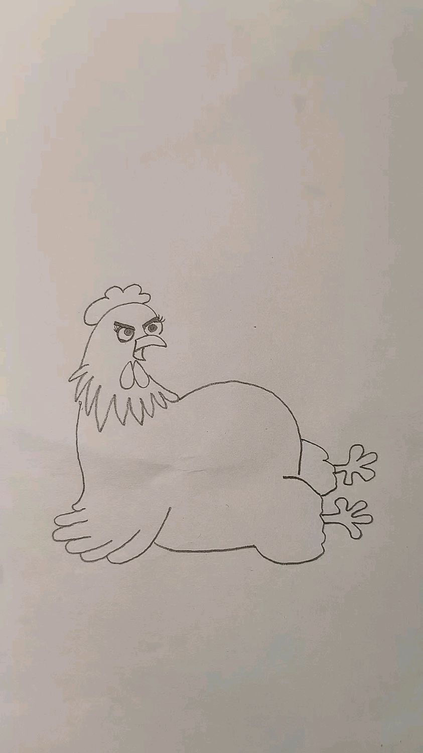 公鸡简笔画超可爱