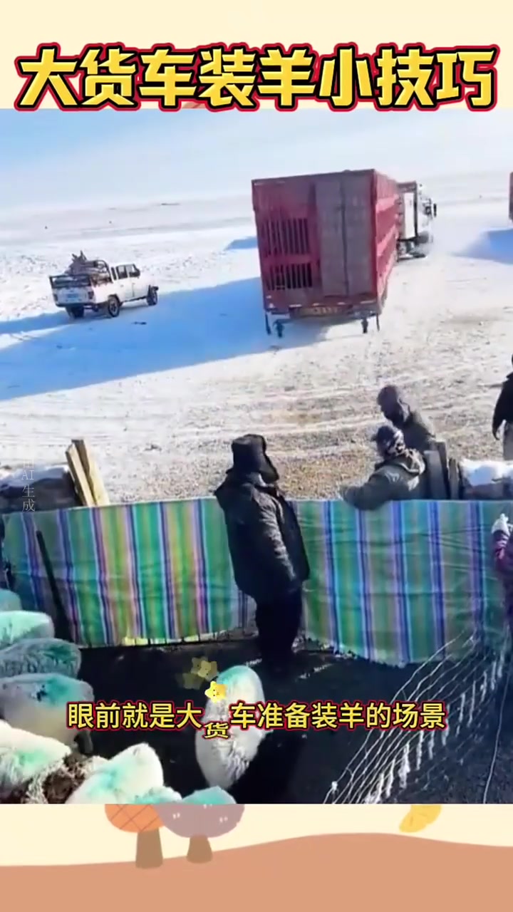 大货车装羊小技巧,太方便了