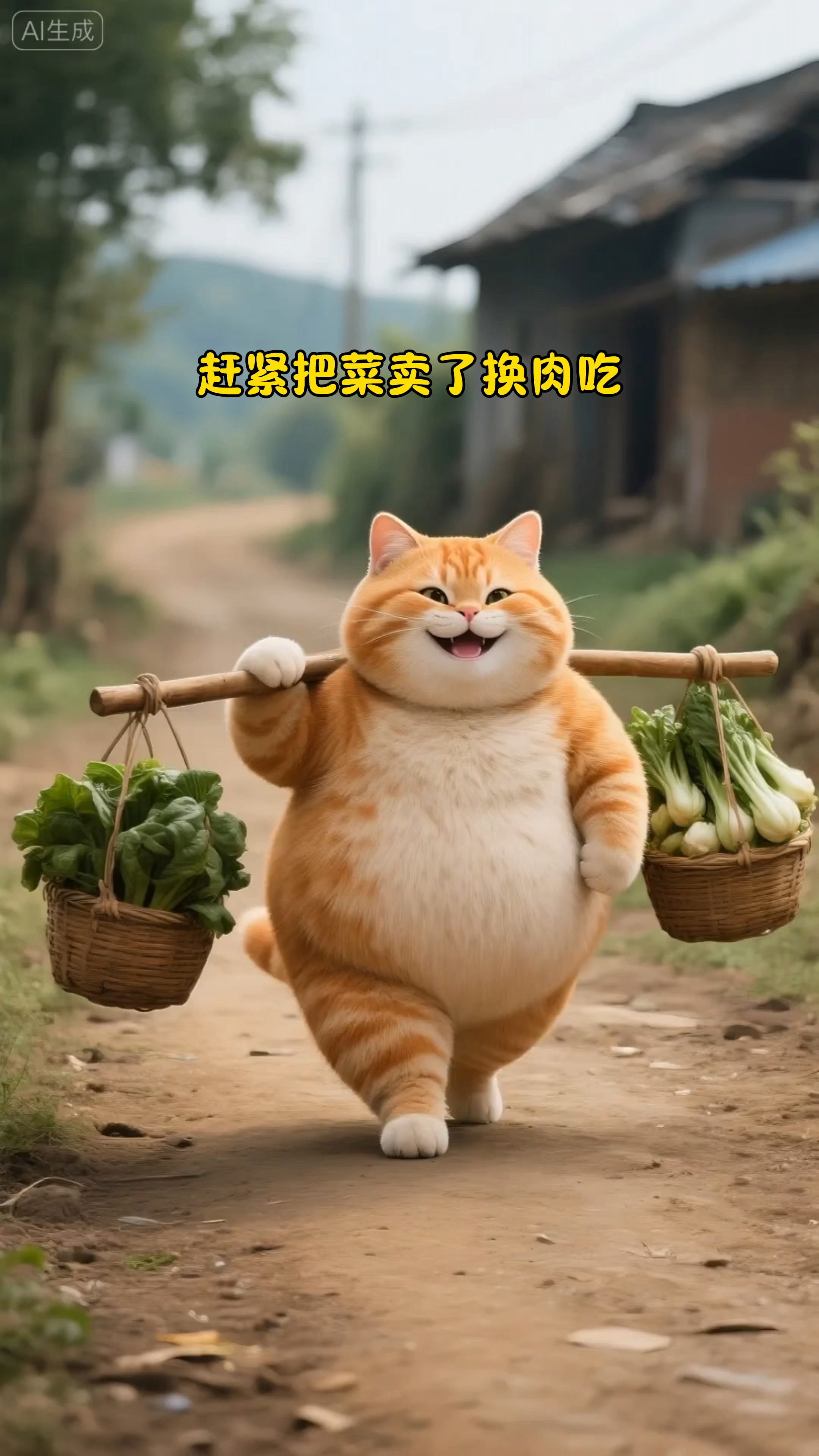 菜市场抢摊位的大胖橘和大狮子