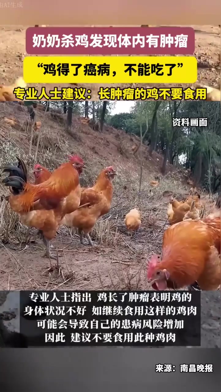 奶奶杀鸡发现体内有肿瘤,专业人士建议:长肿瘤的鸡不要食用