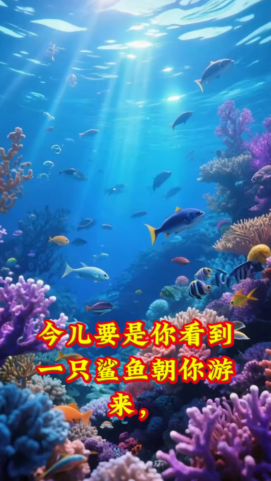 今天要是看到了一只鲨鱼啊