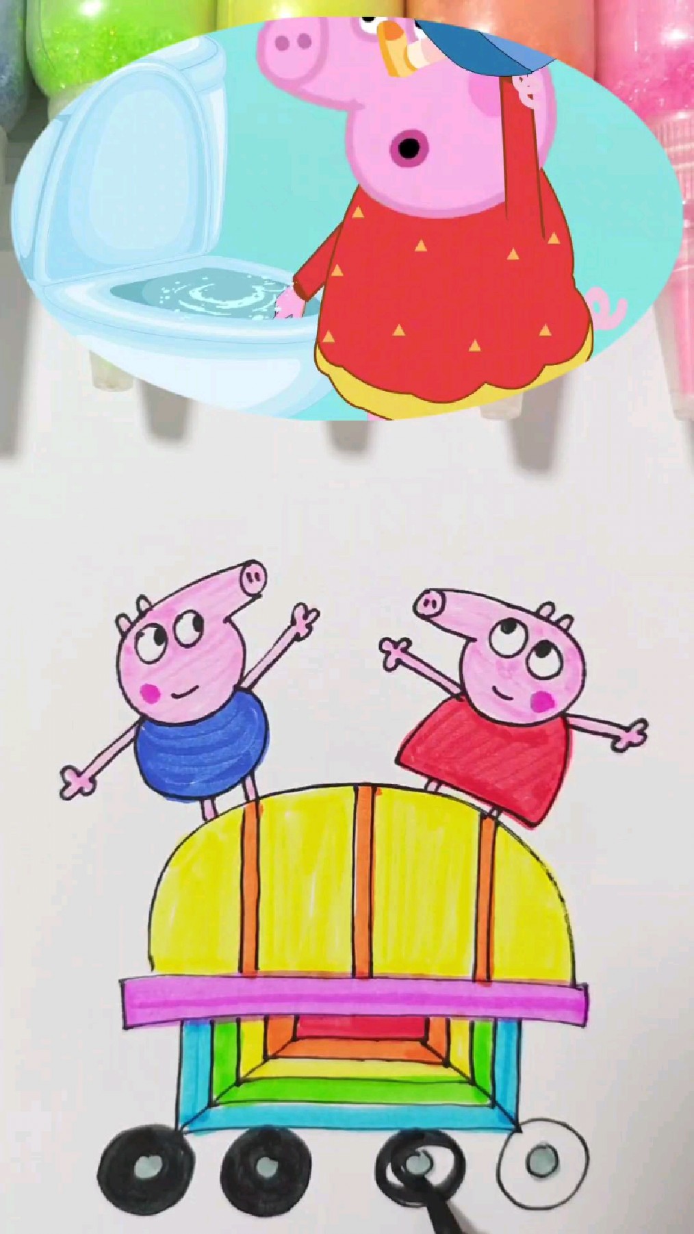 小猪佩奇简笔画手绘