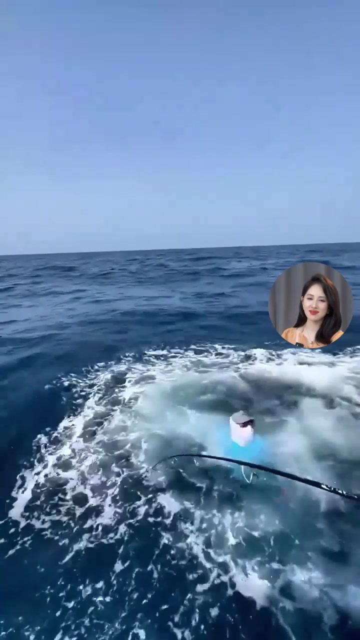 这海鱼的力量太大了,一下就把人拉到水里了