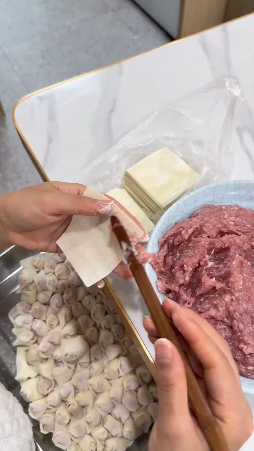 分钟12种混沌包法，你学会了吗#美食 #混沌 #美食 #手工