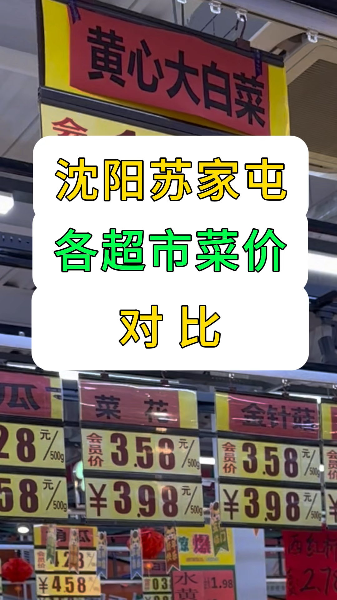 沈阳苏家屯各超市菜价对比