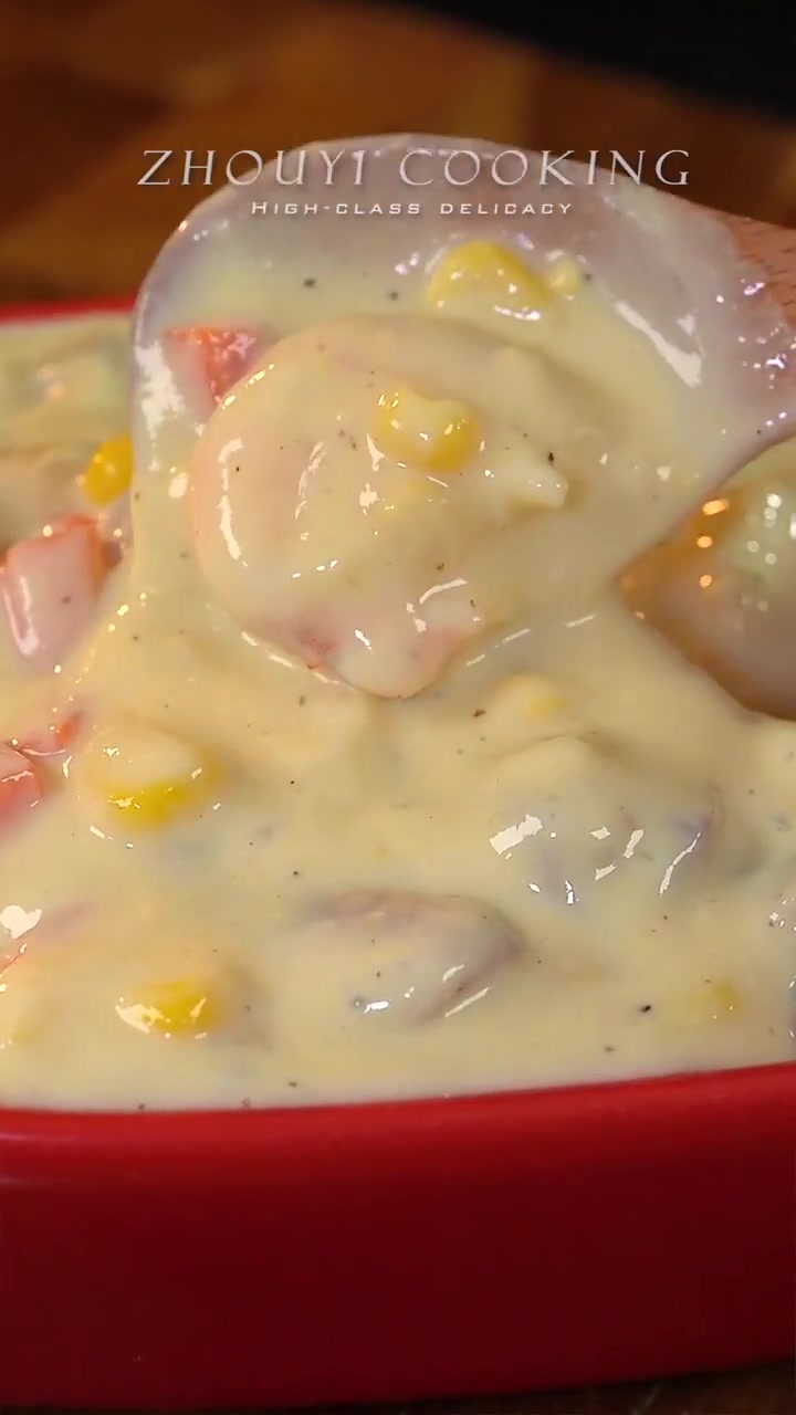 鲜掉眉毛的低卡玉米浓汤,保证对象喜欢喝!!