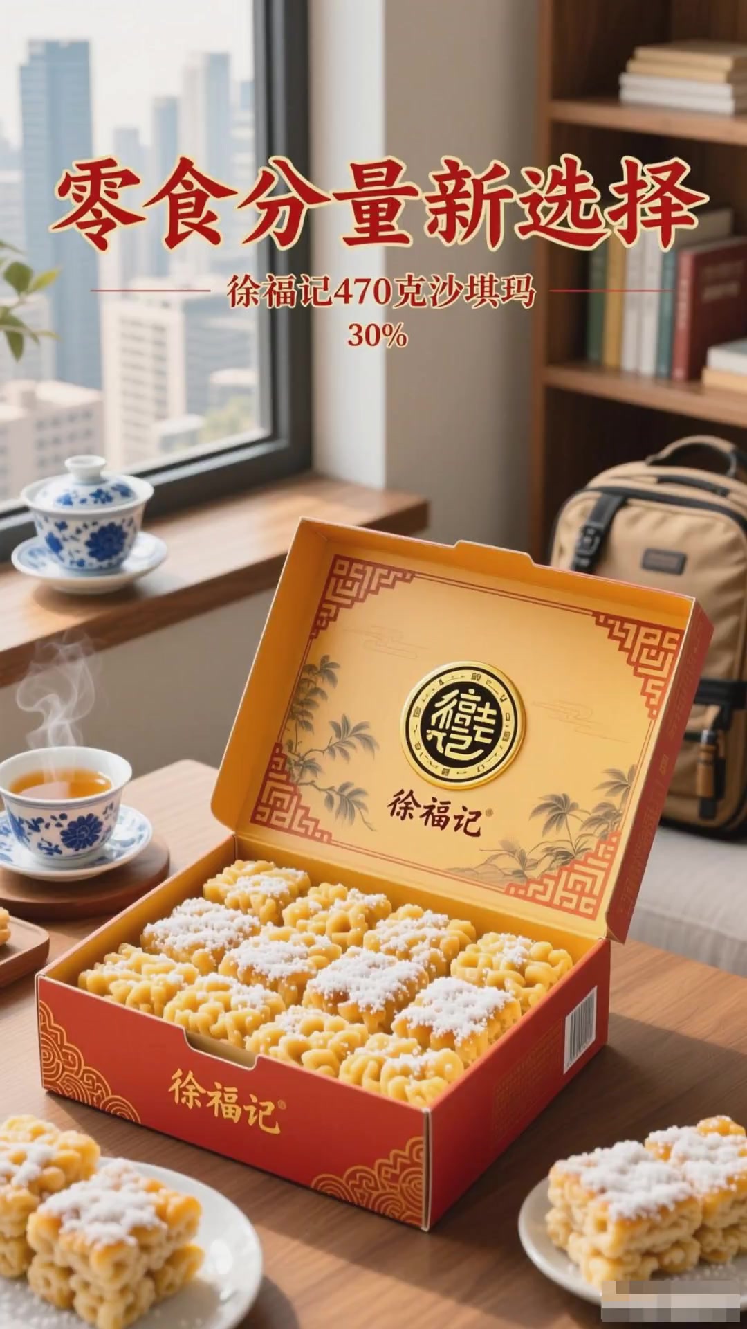 徐福记470克沙琪玛：分量适中，包装便利，食用存放皆优