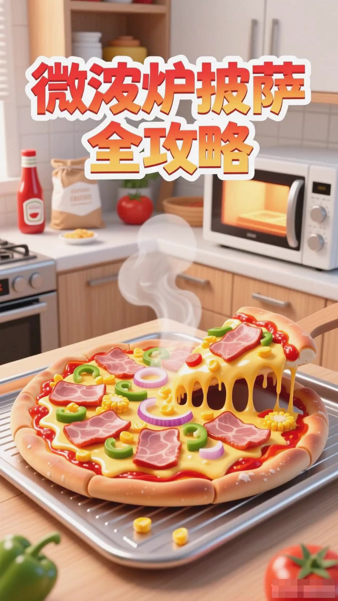在家用微波炉烤披萨超简单!附详细制作过程及食材准备