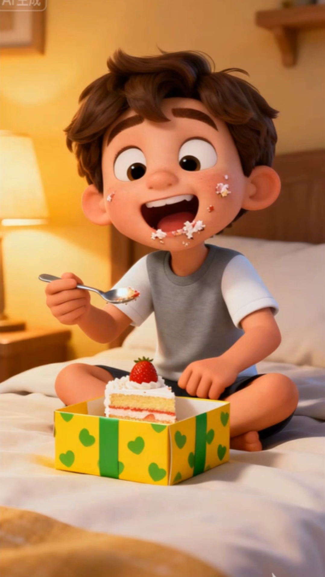 蛋糕怎么变成石头了。