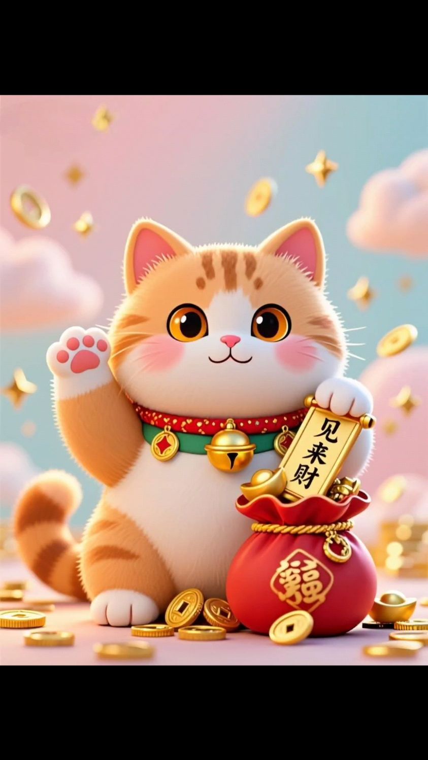 招财纳福 ,招财猫壁纸