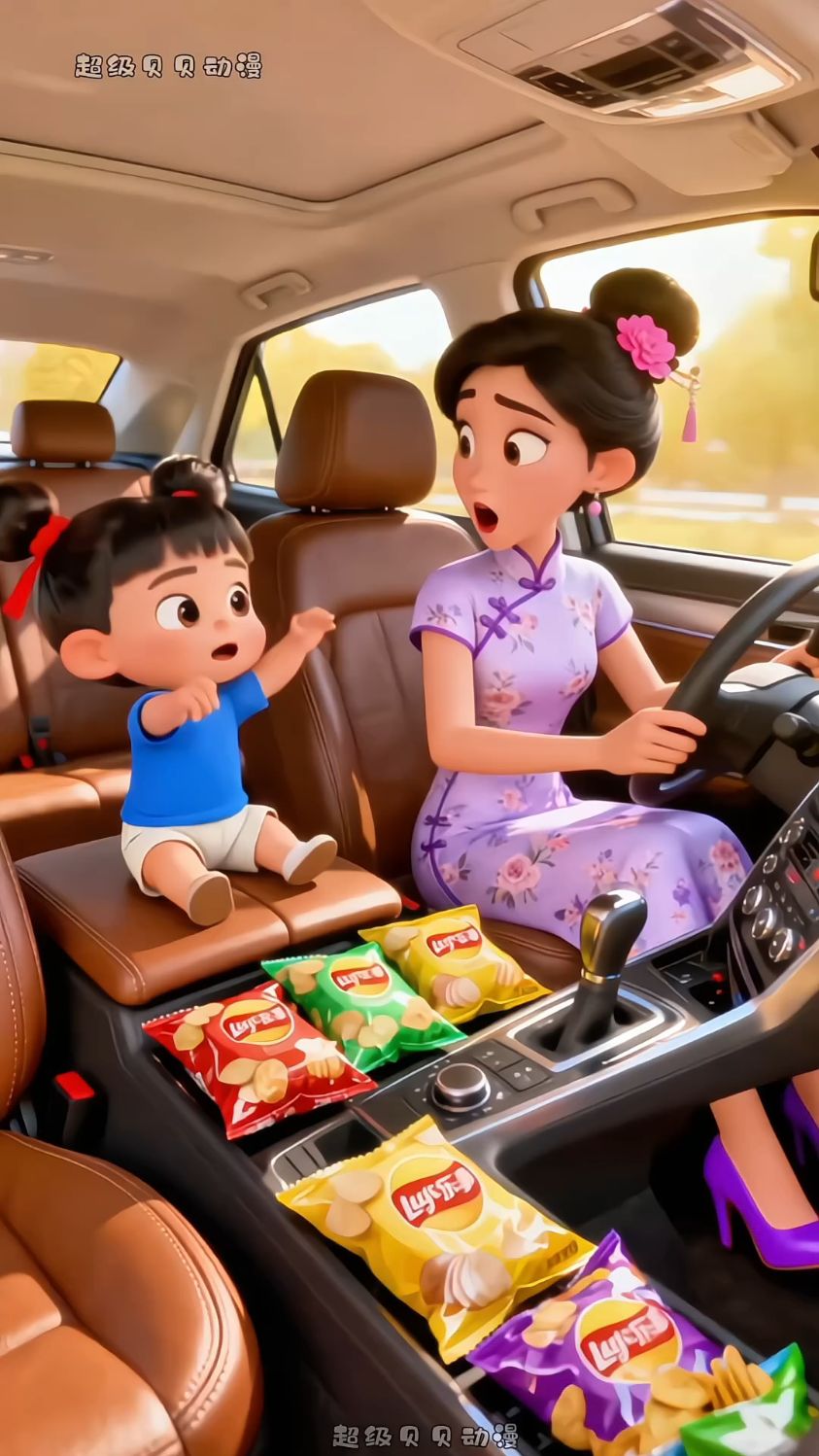 宝宝想吃薯片,用小伎俩骗过了妈妈#儿童动画#益智动画#动画片