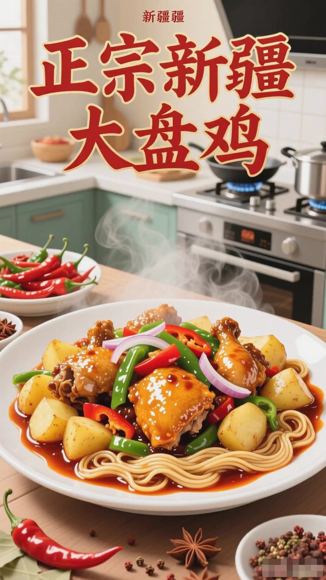 新疆大盘鸡做法详解,从食材准备到烹饪步骤全掌握