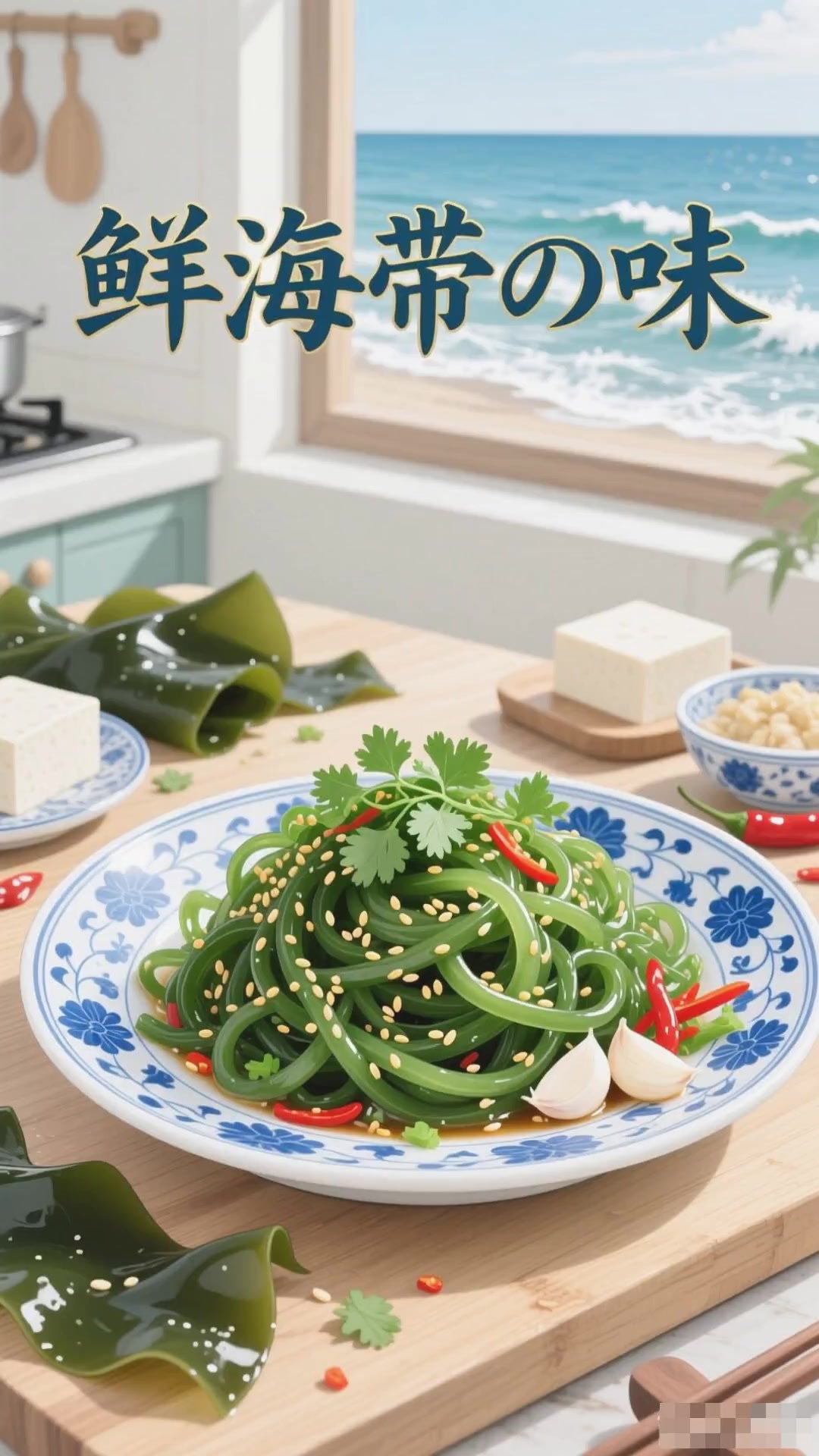 新鲜海带美味做法大揭秘,凉拌鲜海与凉拌海带豆腐超好吃