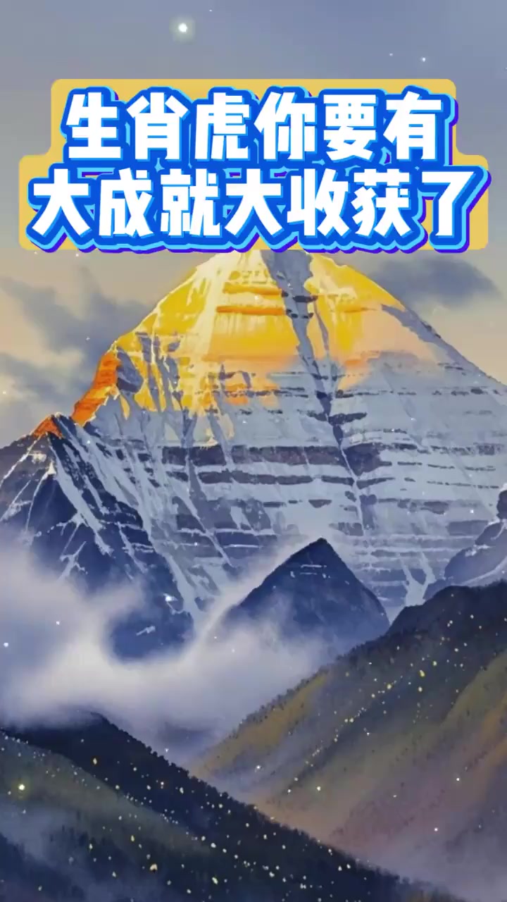 生肖虎，你要有大成就大收获了