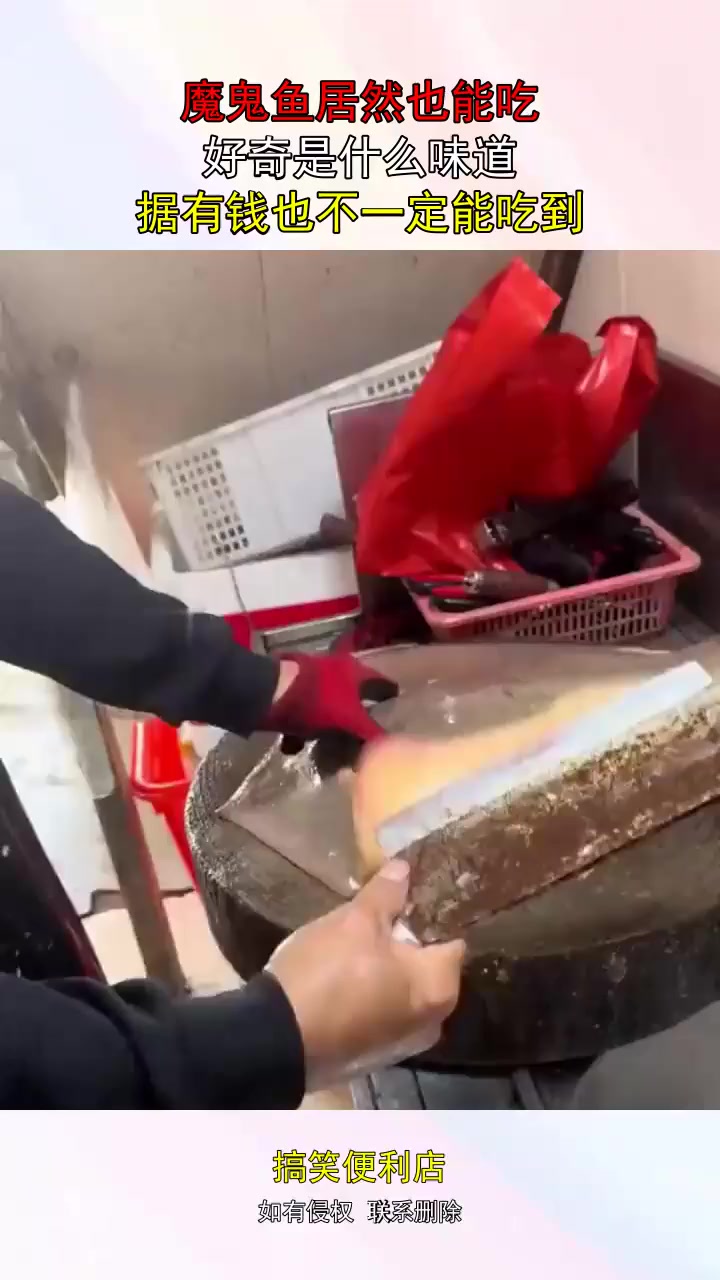 魔鬼鱼居然也能吃，好奇是什么味道，据有钱也不一定能吃到！