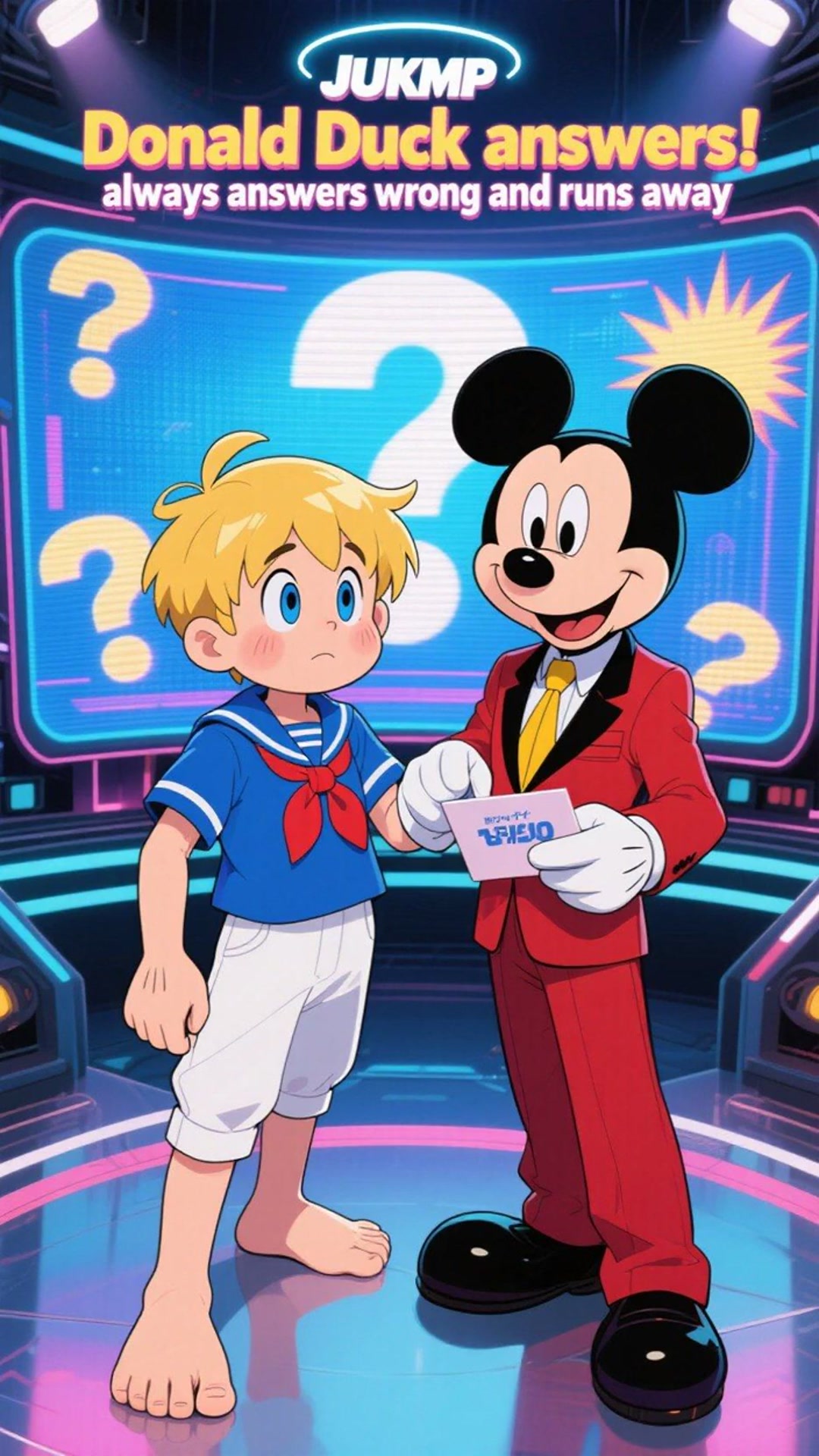 唐老鸭抢答，总答错还抢跑