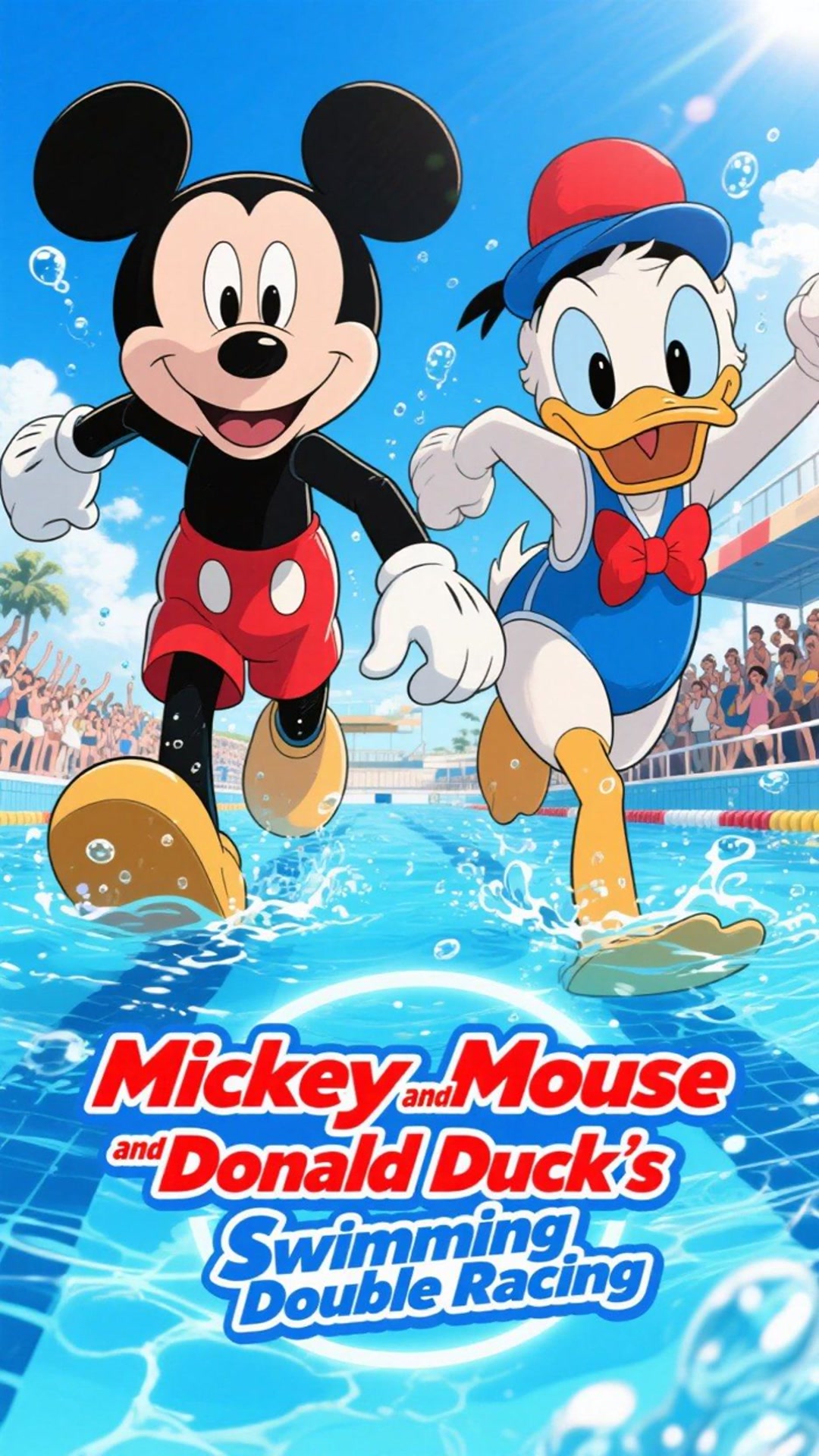 米老鼠与唐老鸭的夏日游泳双人竞速记