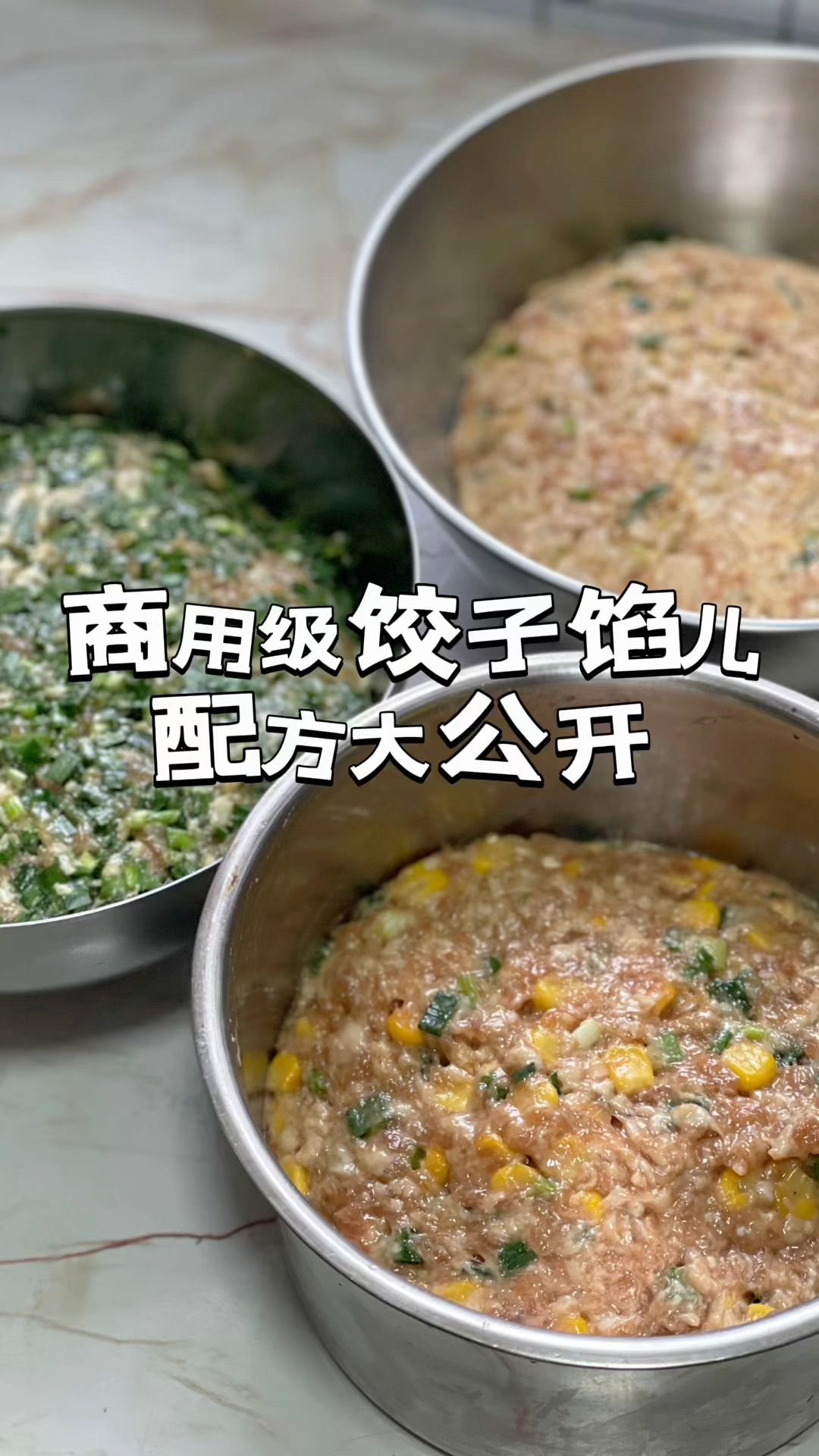 商用级别的零添加饺子馅儿配方，配料精准到克！包好吃的