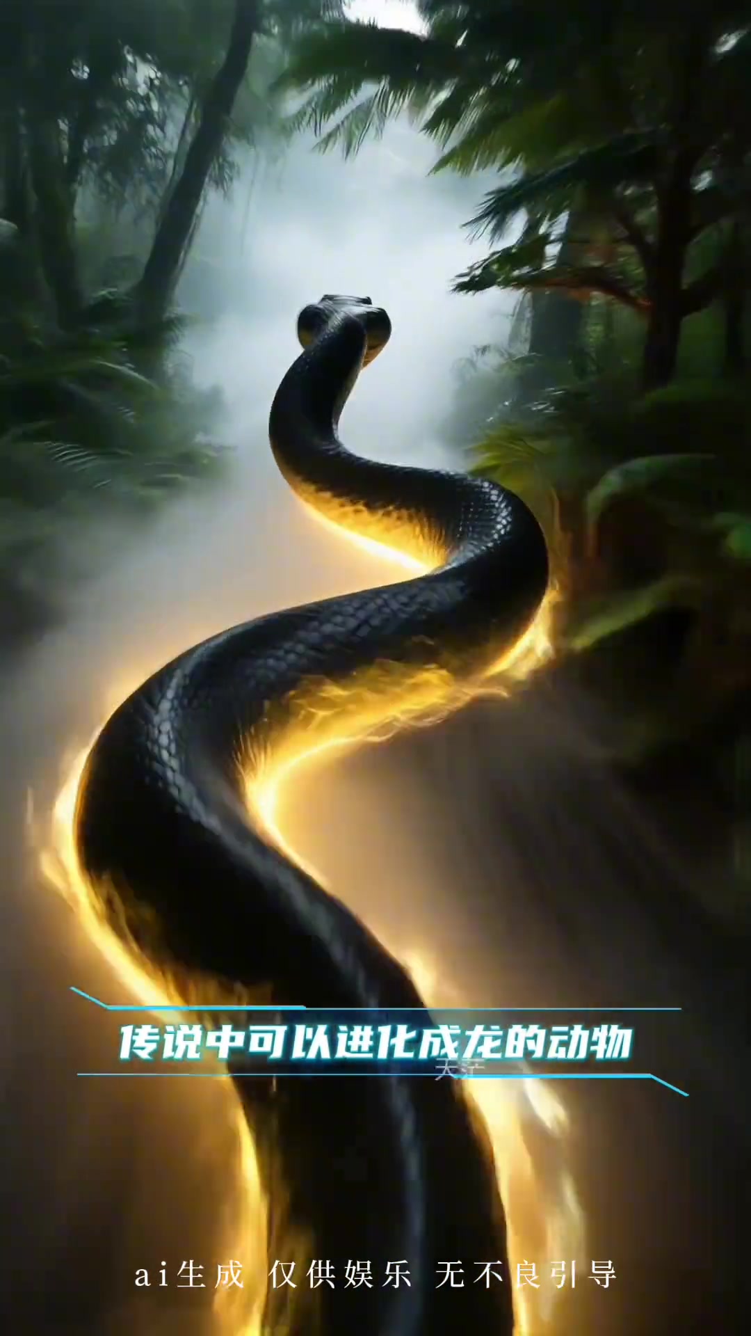 47. 传说中可以进化成龙的动物 蛇化龙；鲤鱼化龙；公鸡化龙