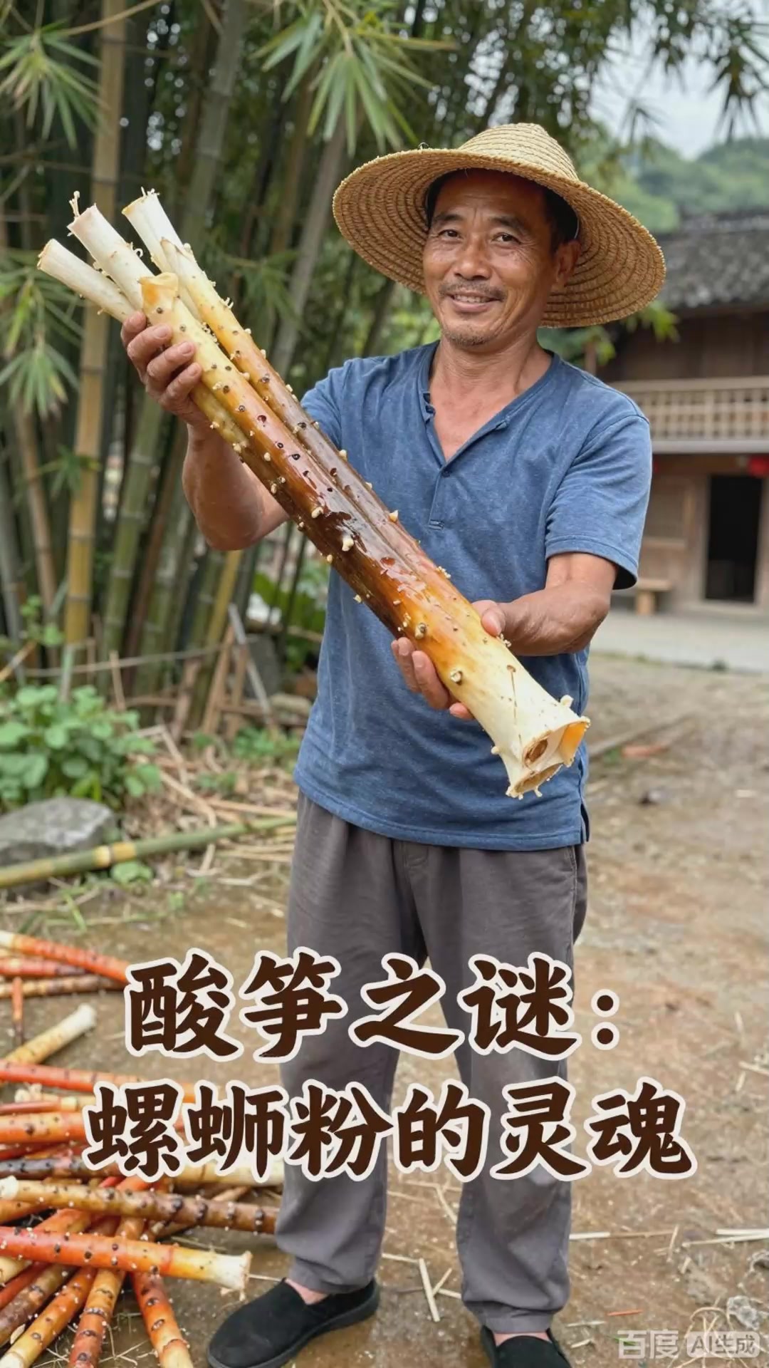 桂菜螺蛳粉酸笋：柳州名吃，酸辣鲜香酸笋提味
