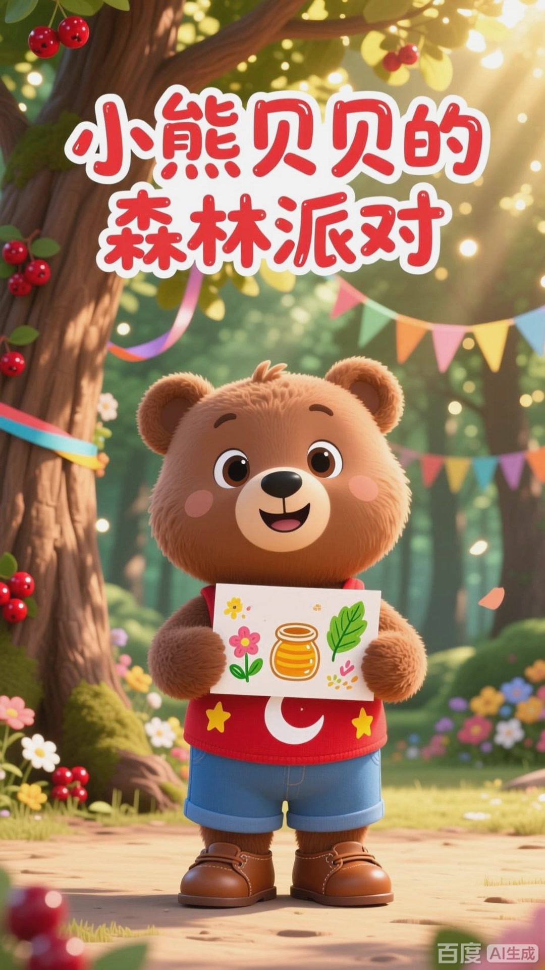 儿童故事:小熊的森林派对