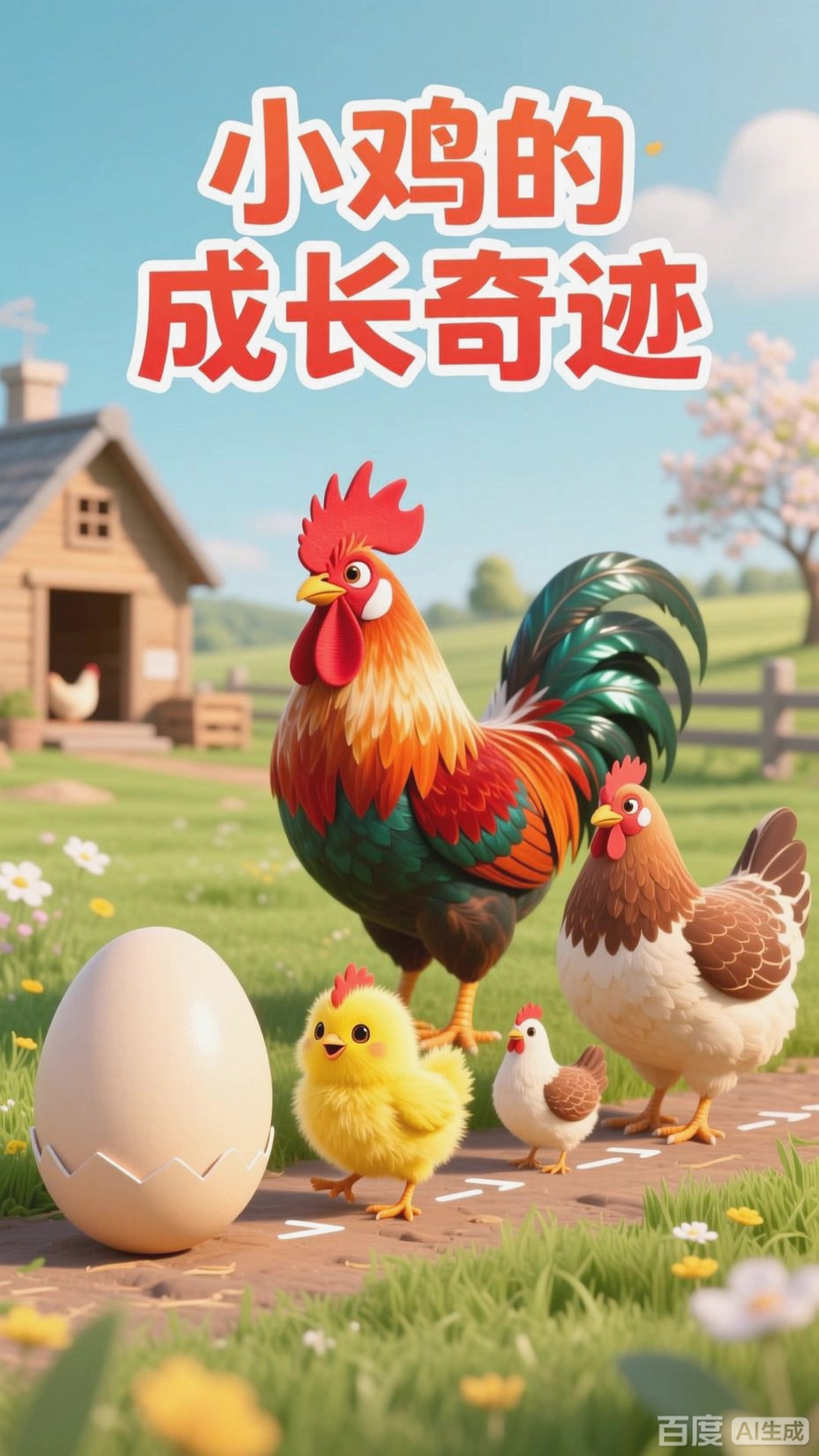 儿童故事:小鸡长大了