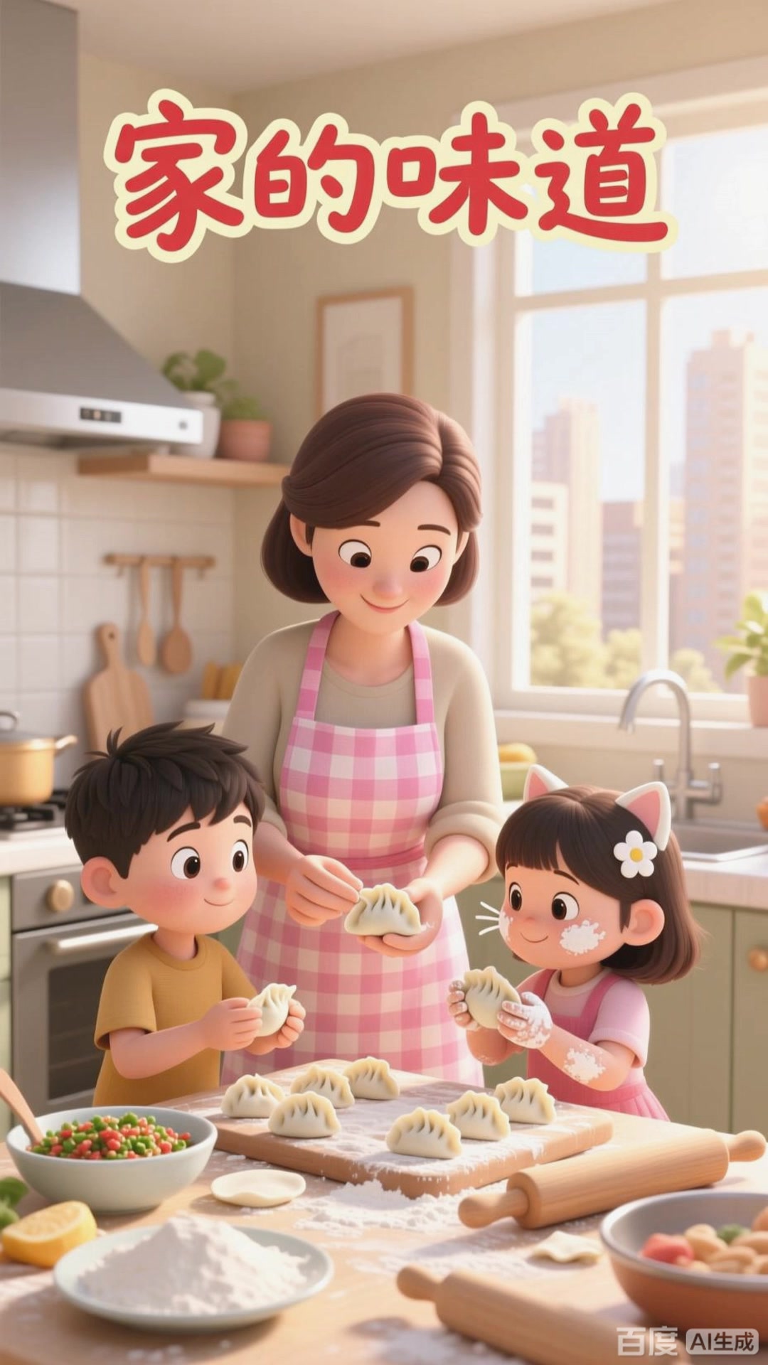 儿童故事:全家的包饺子时光
