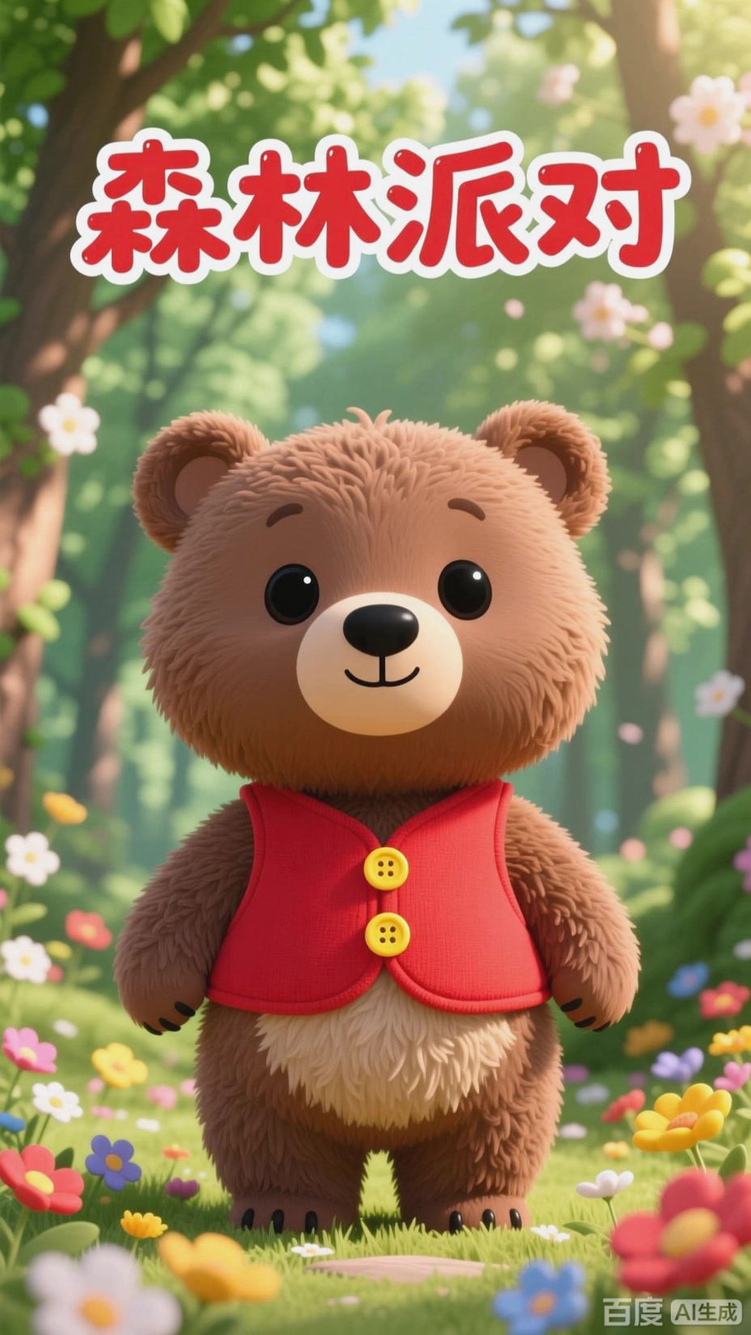 儿童故事:小熊的森林派对