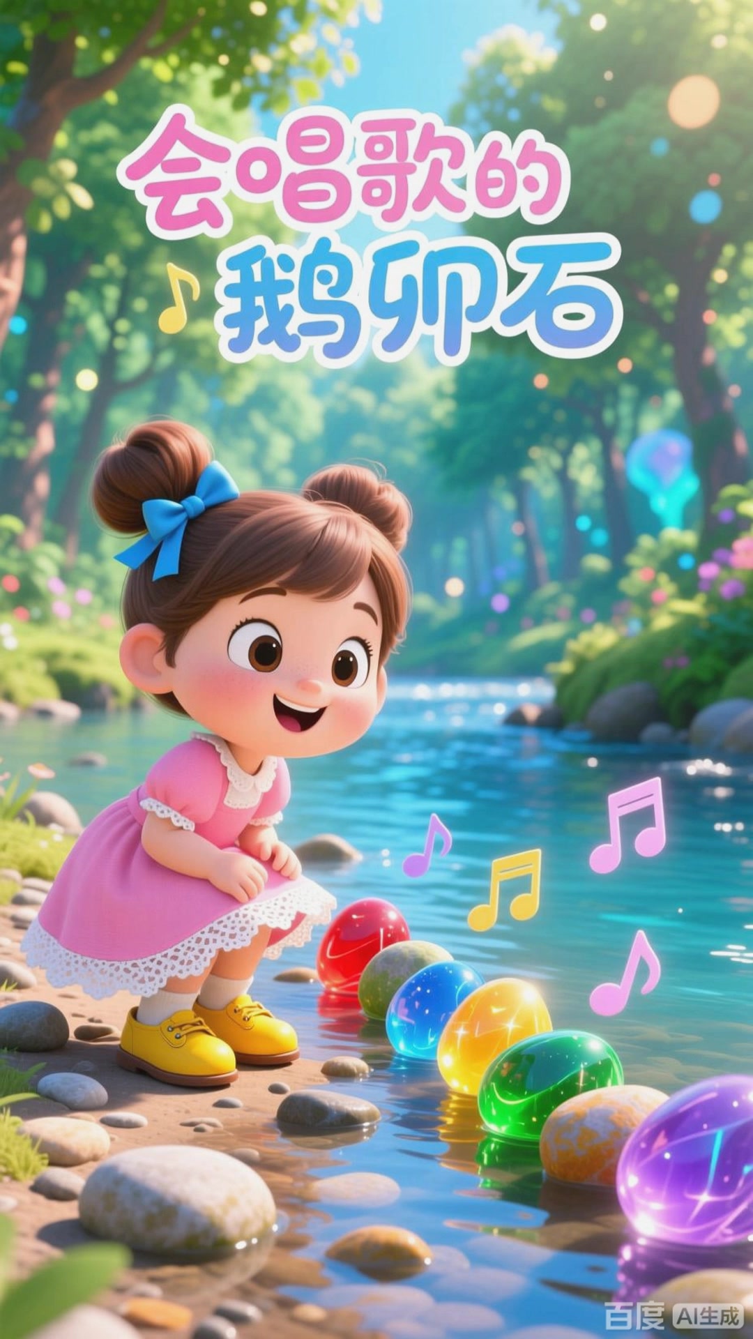 会演奏音乐的彩色鹅卵石