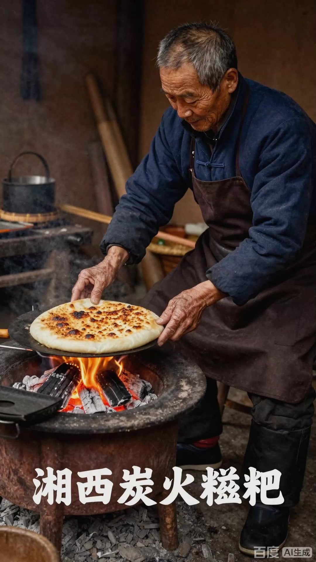 糍粑粘糯：湘西食俗，炭火烘烤香甜软糯