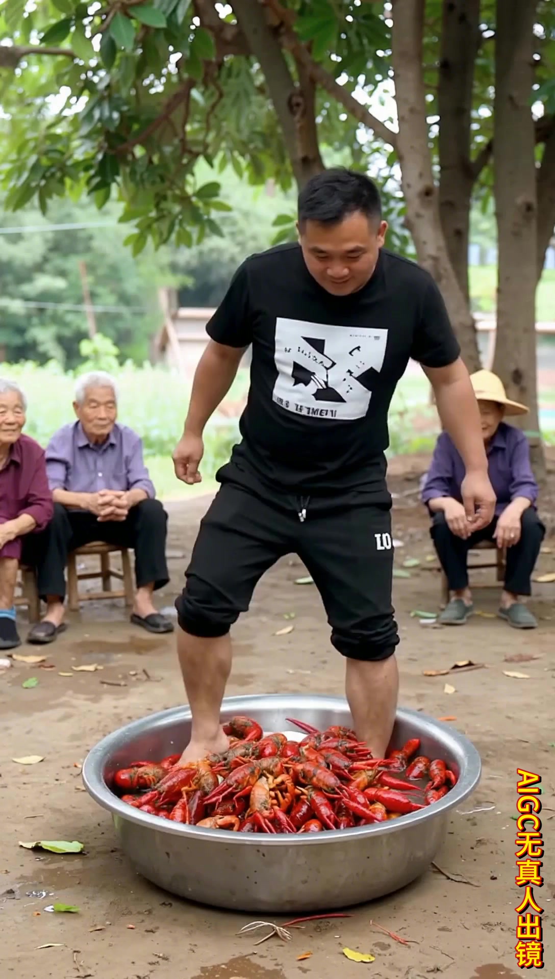 农院小伙踩龙虾,疯狂喷蛋惊呆众人,超现实场面太魔性!