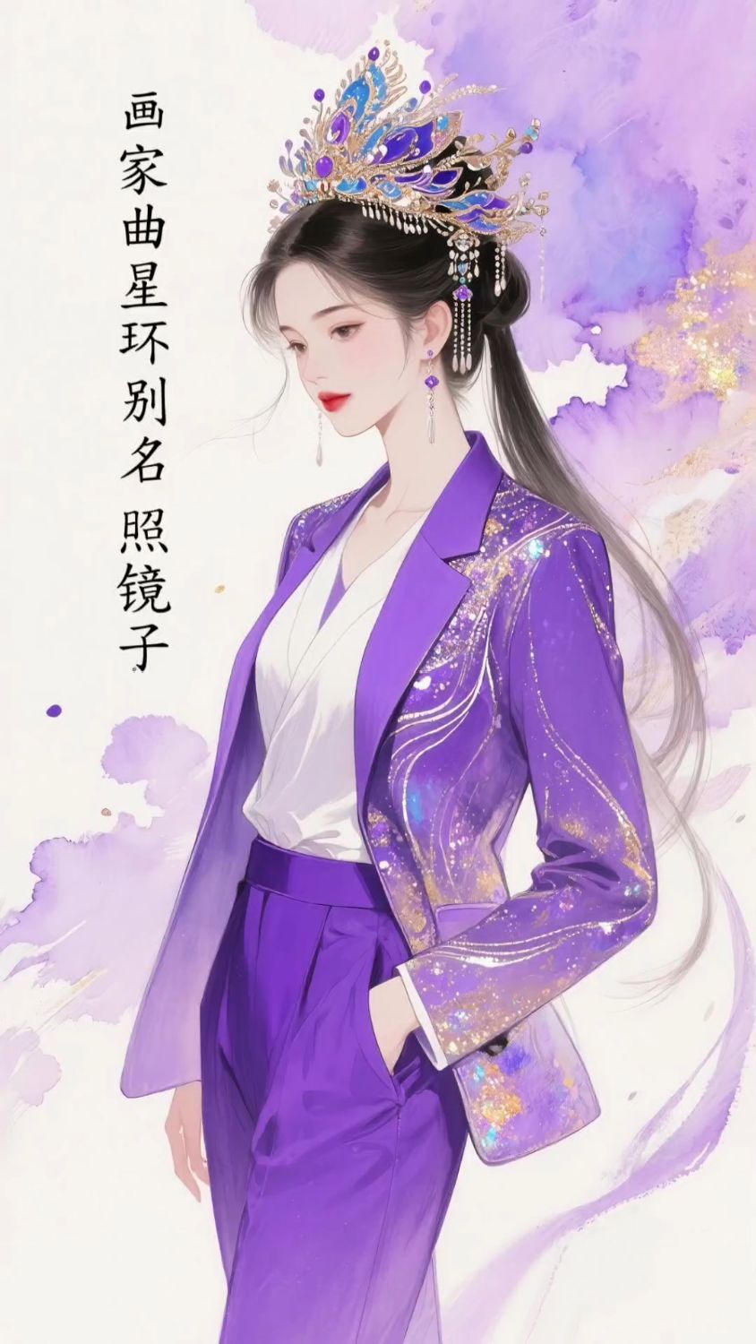 画家曲星环别名 照镜子 