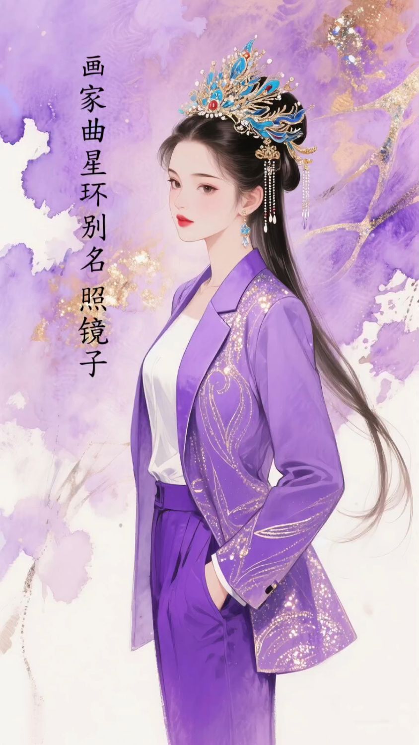 画家曲星环别名 照镜子 