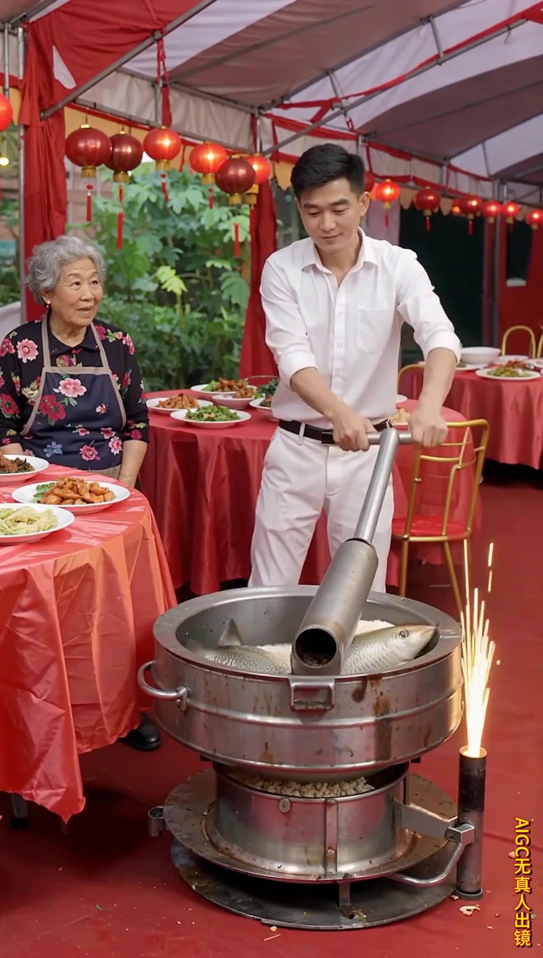 爆米花机炸红烧鱼?帅气小伙农村露一手,这硬菜绝了!
