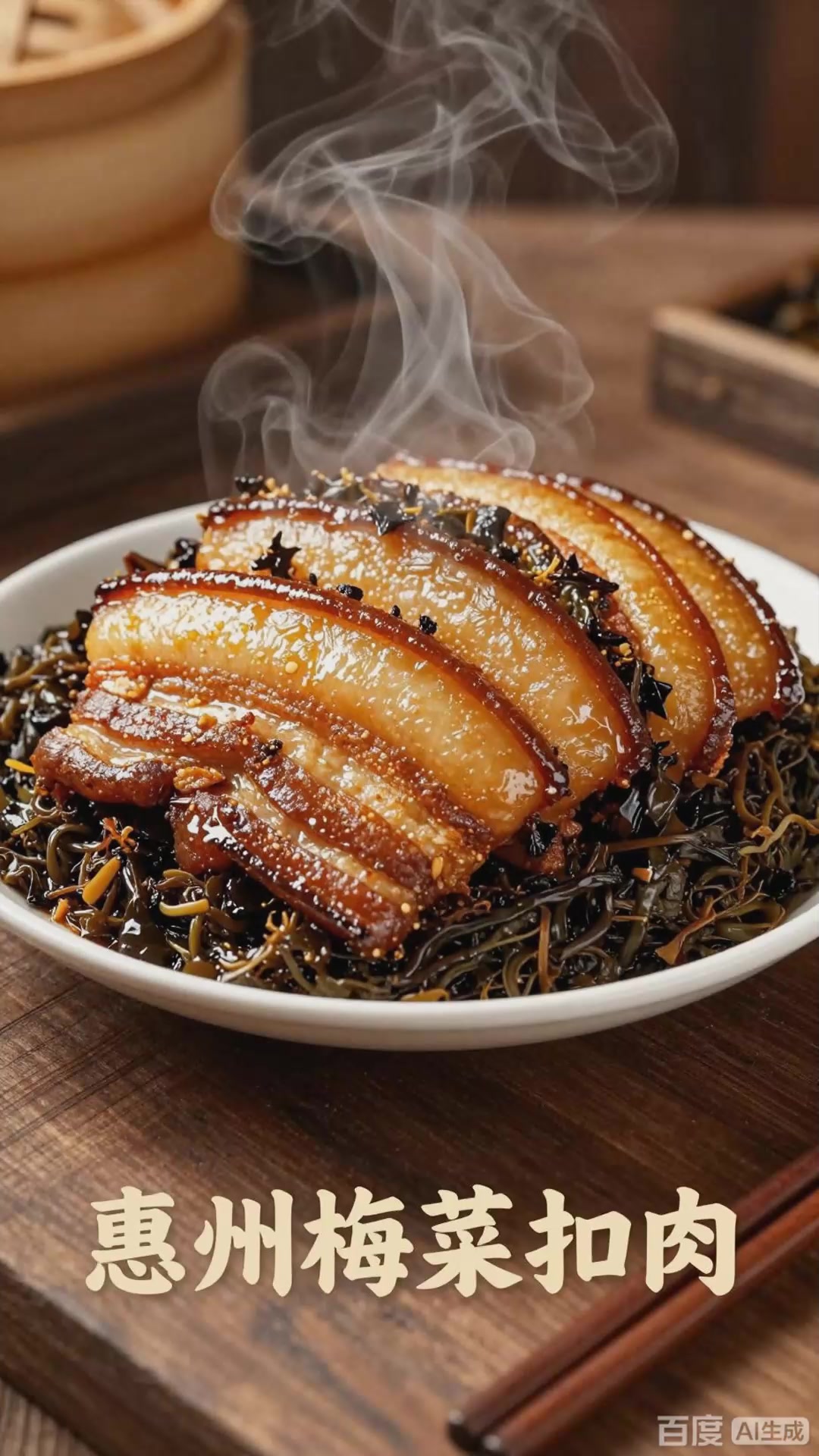 惠州梅菜扣肉：梅菜咸香，扣肉软糯客家特色