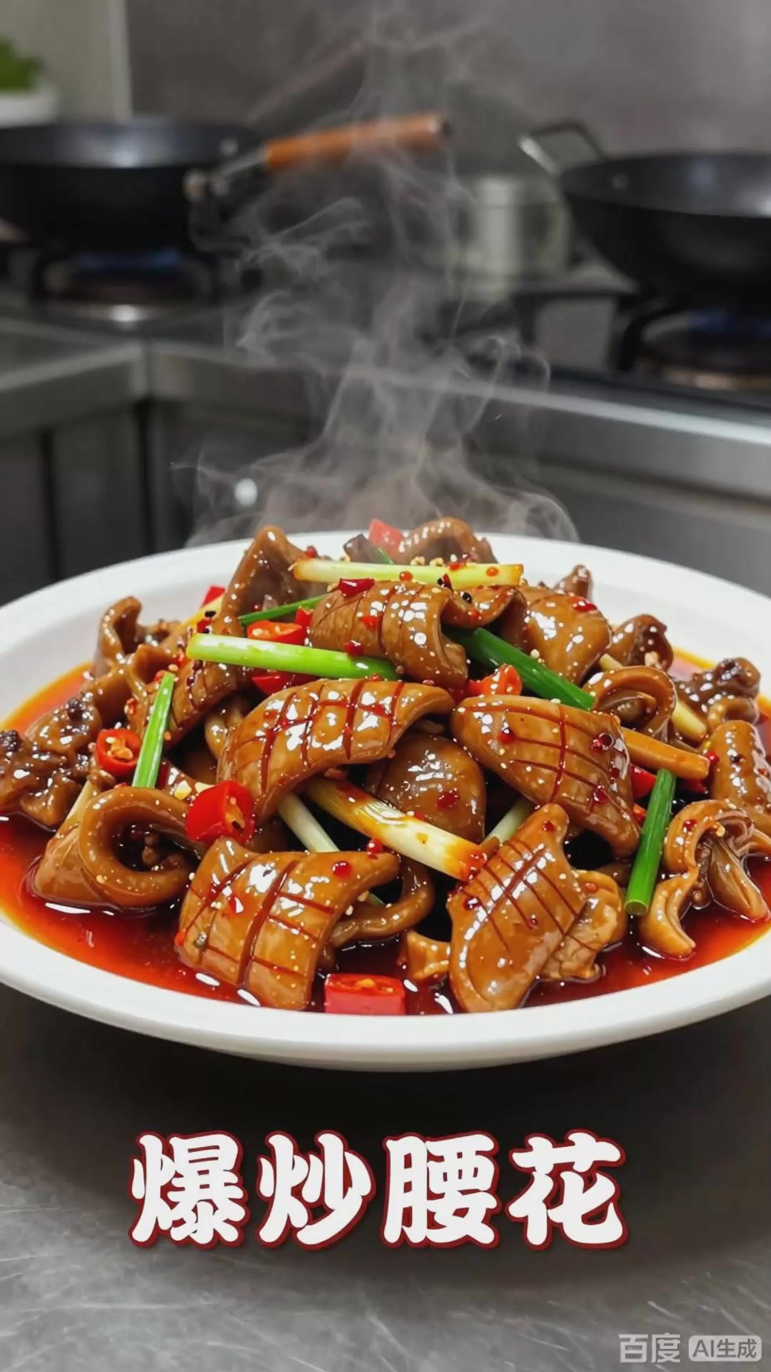 爆炒腰花：家常小炒，腰花脆嫩香辣适口