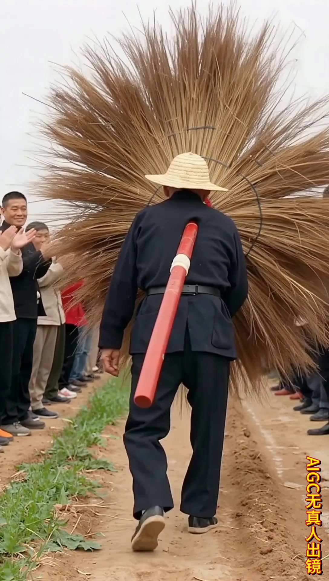 硬核爷爷自制扫地神器,背影霸气侧漏,全村围观叫好!