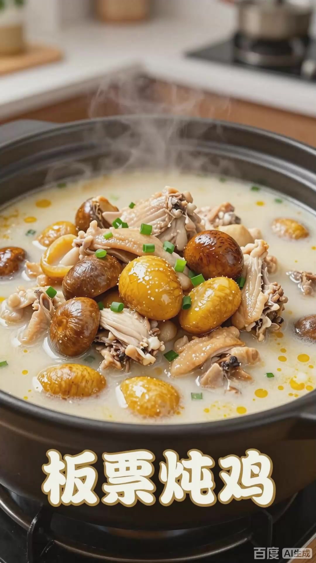 板栗炖鸡：家常靓汤，栗香肉嫩汤浓味鲜