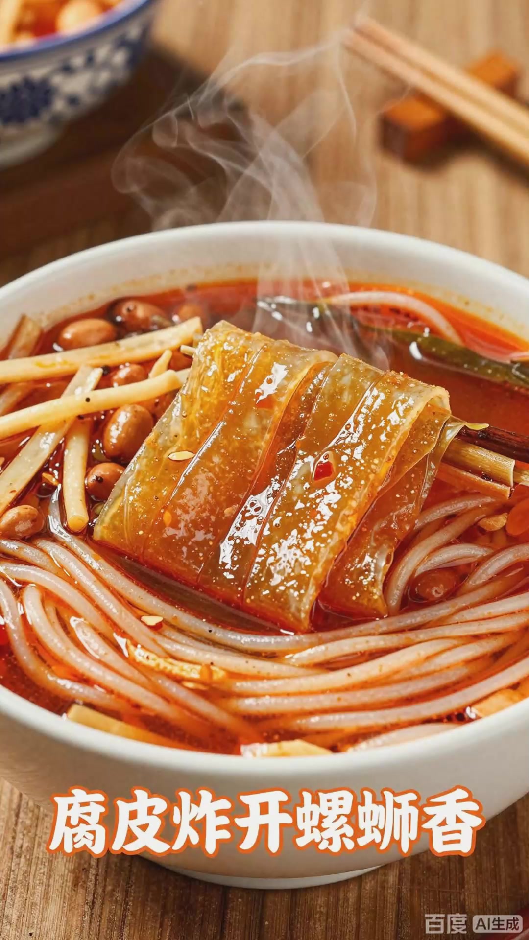 桂菜螺蛳粉腐竹：柳州名吃，酸辣鲜香腐竹劲道