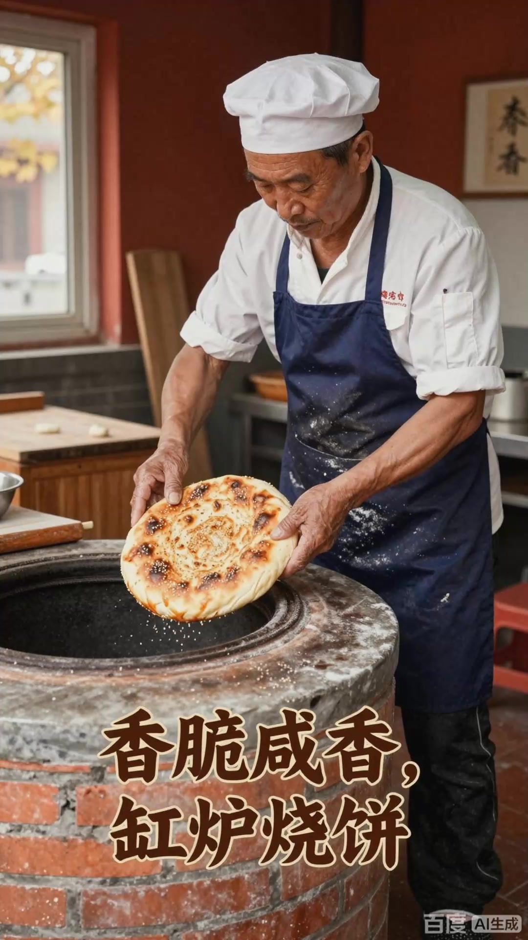 冀式缸炉烧饼：外皮酥脆，内馅咸香口感丰富