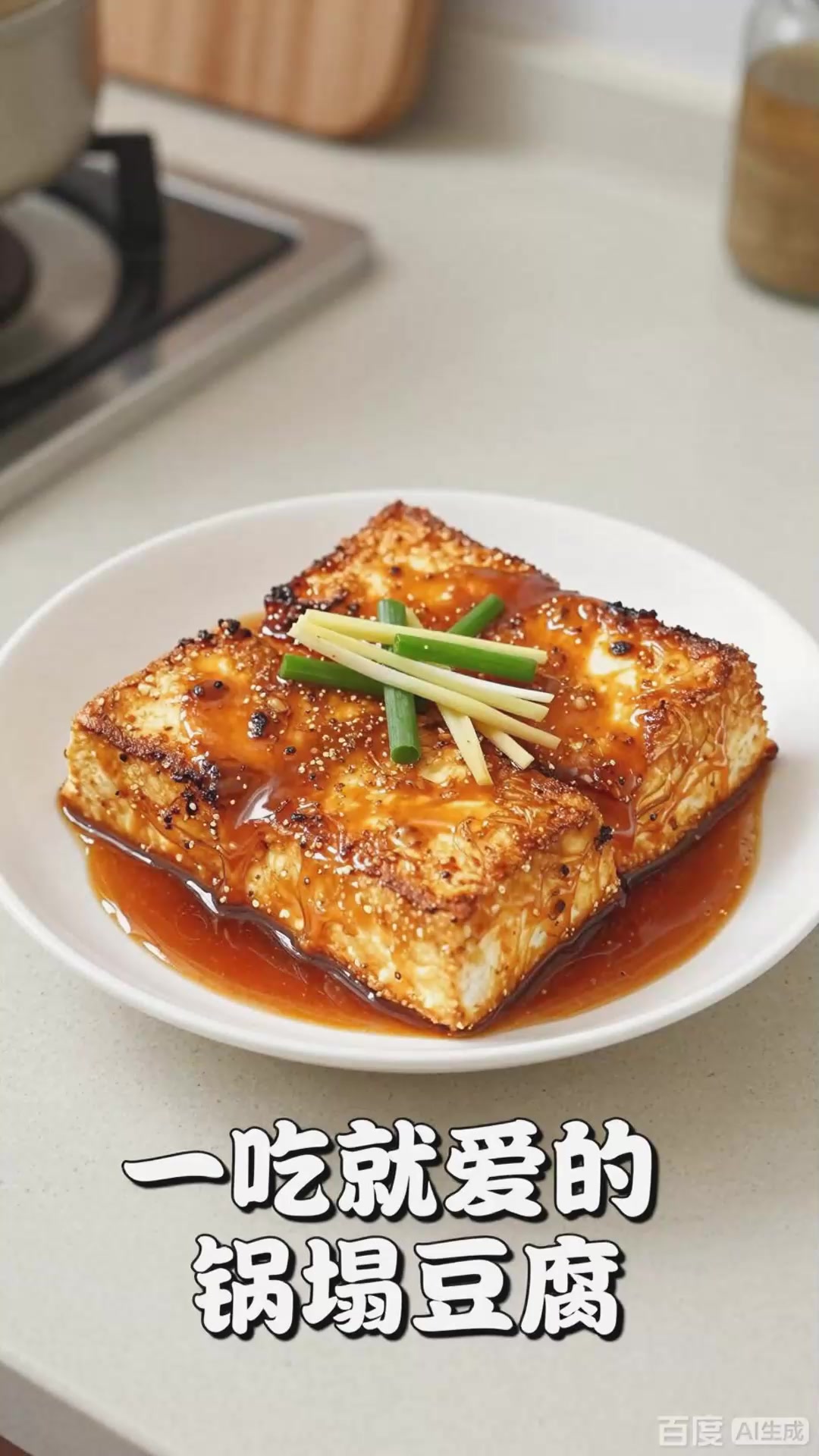 锅塌豆腐:鲁菜煎制,外酥里嫩咸香适口_0
